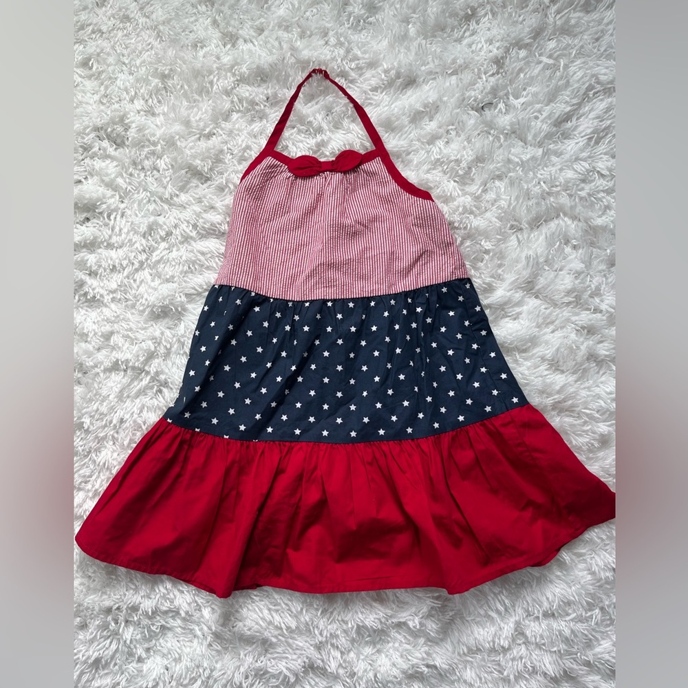 Girl Patriotic Halter Dress